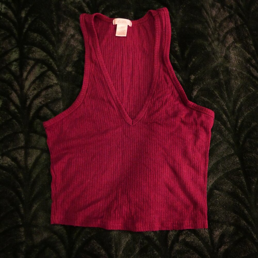 Burgundy Crop Top